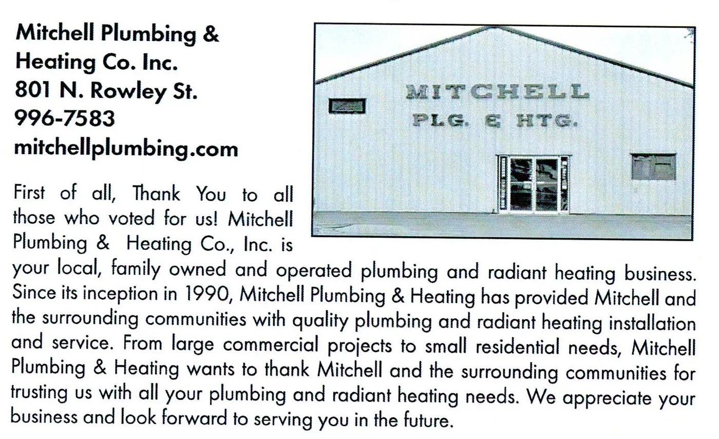 The Mitchell Plumbing & Heating shop in Mitchell, SD